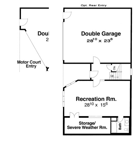 Ground Level image of Kensington I - A House Plan